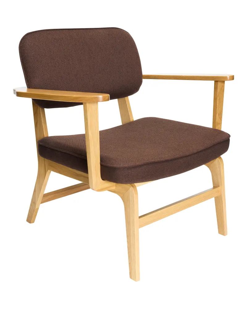Hübsch Haze Sessel in Braun und Naturfarben, 80 × 64 × H 71 cm, Ansicht 3