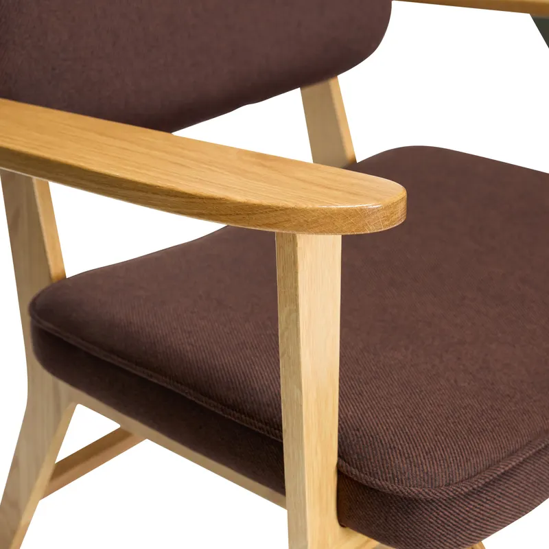 Hübsch Haze Sessel in Braun und Naturfarben, 80 × 64 × H 71 cm, Ansicht 5