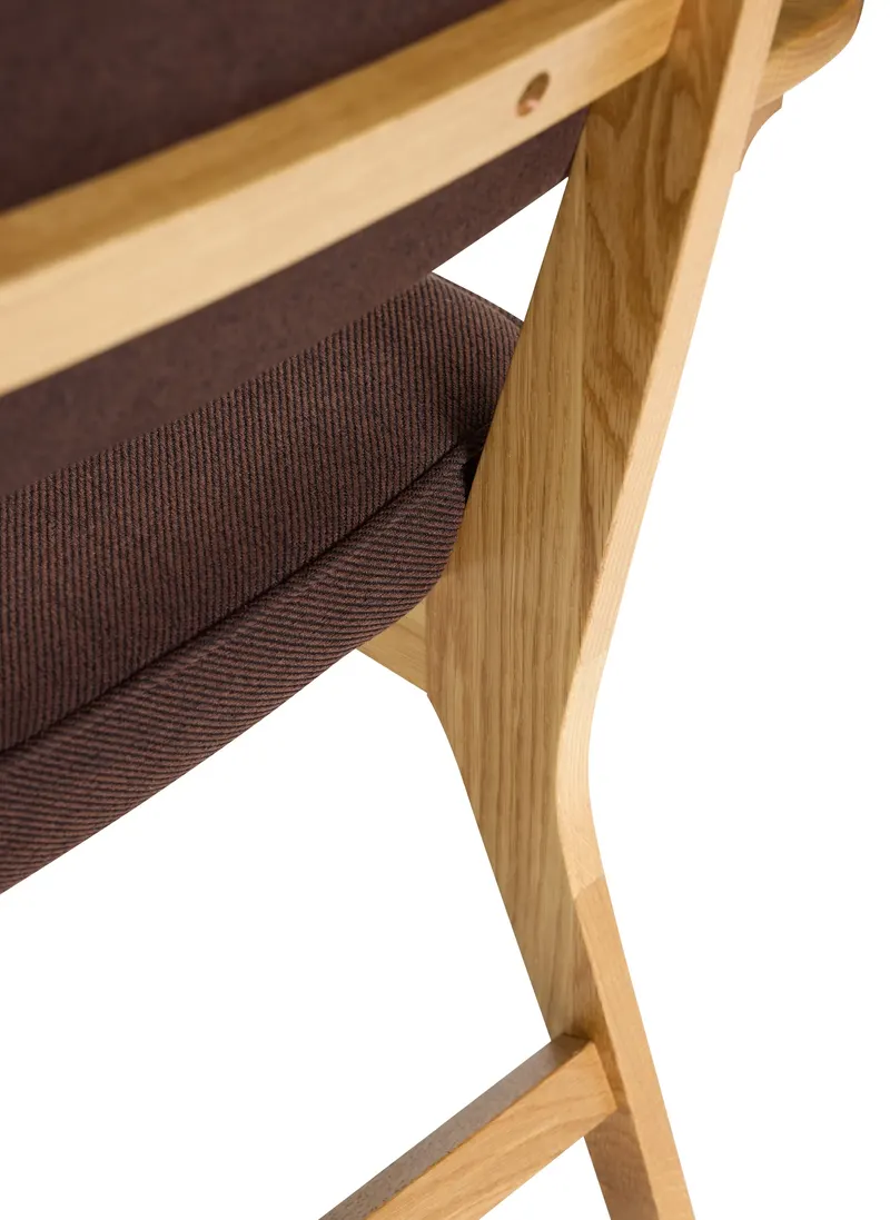 Hübsch Haze Sessel in Braun und Naturfarben, 80 × 64 × H 71 cm, Ansicht 6