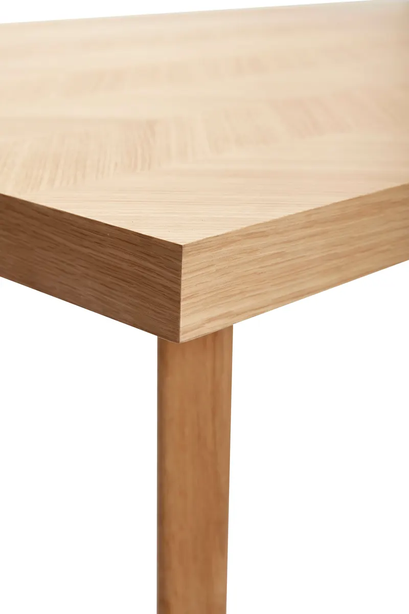 Hübsch Herringbone Esstisch in Naturfarben, 200 × 100 × H 75 cm, Ansicht 3