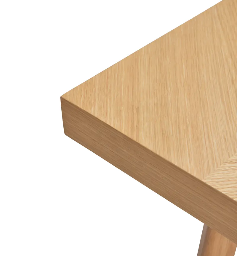 Hübsch Herringbone Esstisch in Naturfarben, 160 × 80 × H 75 cm, Ansicht 3