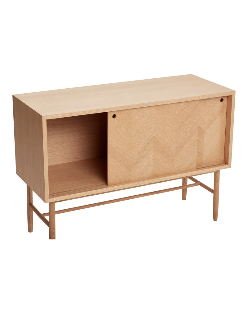 Hübsch Herringbone Kommode in Naturfarben, 100 × 40 × H 70 cm, Ansicht 2