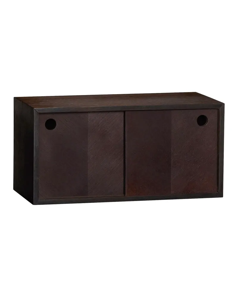 Herringbone Regal aus MDF und Pappel in Braun, FSC®-zertifiziert, Braun
