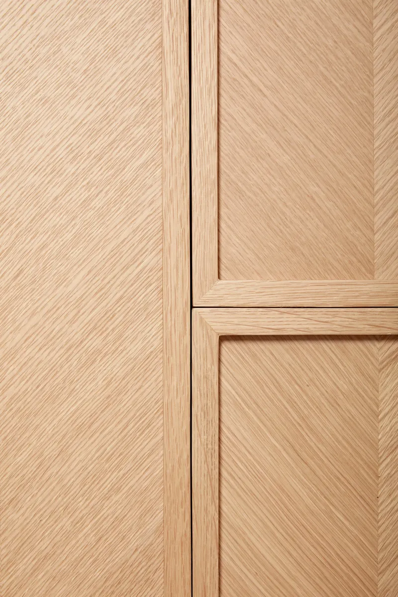 Hübsch Herringbone Kleiderschrank in Naturfarben, 100 × 52 × 180 cm, Ansicht 7