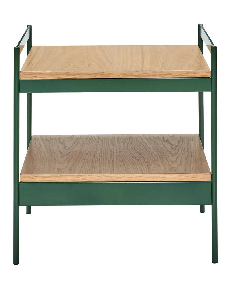 Hübsch Jaunty Beistelltisch in Grün und Naturfarben, 43 × 43 × H 45 cm, Ansicht 2
