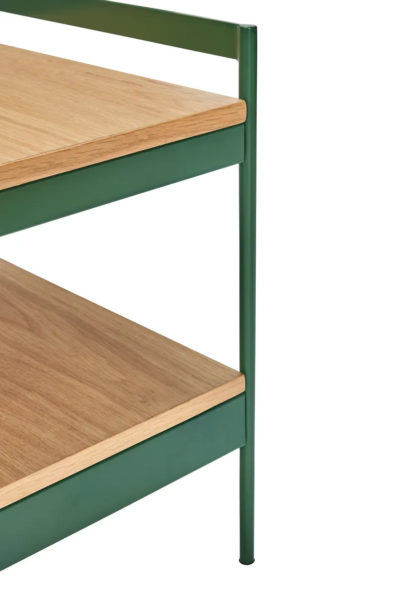 Hübsch Jaunty Beistelltisch in Grün und Naturfarben, 43 × 43 × H 45 cm, Ansicht 4