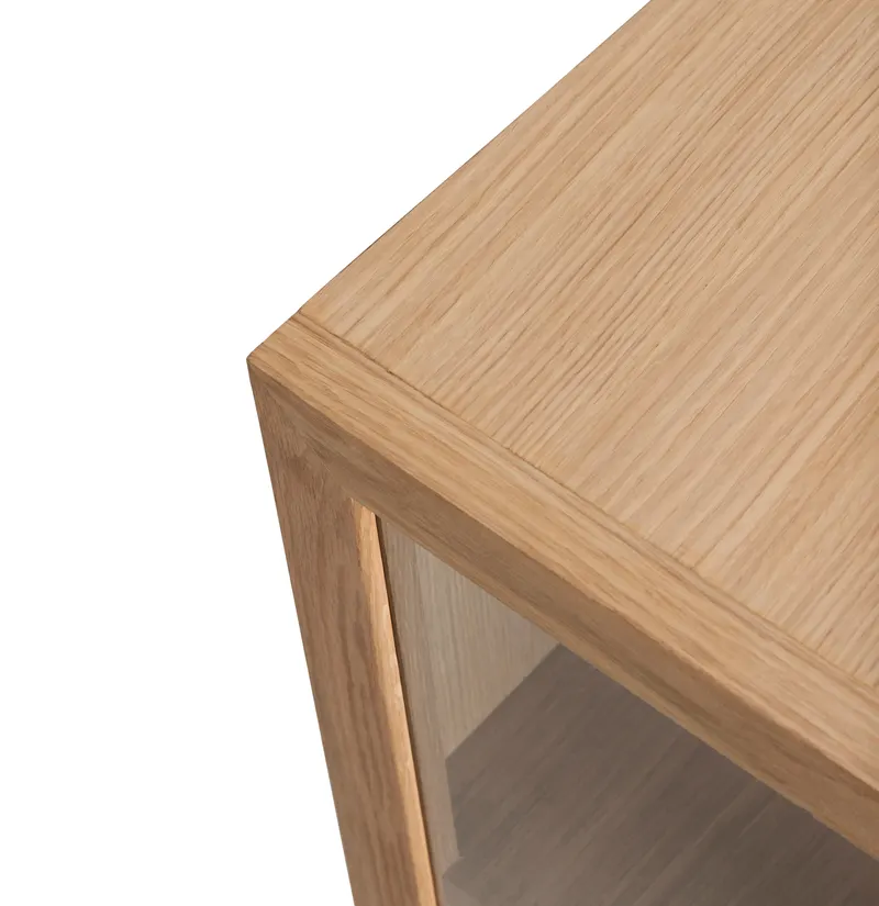 Hübsch Kaiser Vitrine in Transparent und Natur, Länge 60 cm / Breite 40 cm / Höhe 130 cm, Ansicht 4