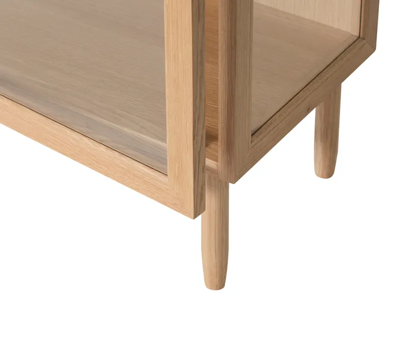 Hübsch Kaiser Vitrine in Transparent und Natur, Länge 60 cm / Breite 40 cm / Höhe 130 cm, Ansicht 6