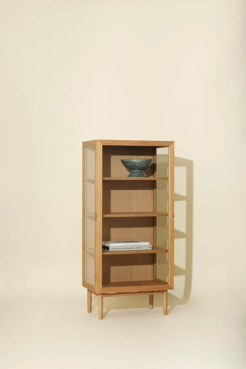 Hübsch Kaiser Vitrine in Transparent und Natur, Länge 60 cm / Breite 40 cm / Höhe 130 cm, Ansicht 8