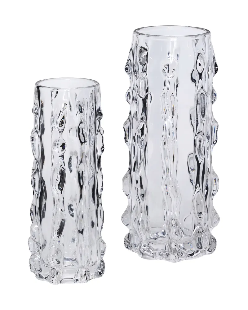 Hübsch Kawa Vasenset in Klar, Ø 9 × H 25 cm und Ø 12 × H 29 cm, Ansicht 2