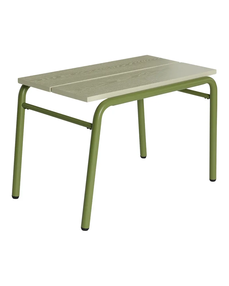 Hübsch Koi Sitzbank in Grau und Hellgrün, 70 × 43 × H 48 cm, Ansicht 2