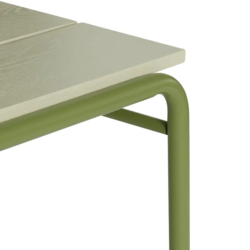 Hübsch Koi Sitzbank in Grau und Hellgrün, 70 × 43 × H 48 cm, Ansicht 5