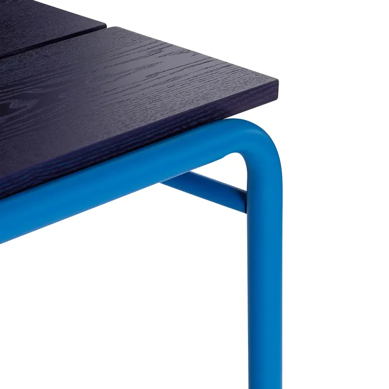 Hübsch Koi Sitzbank in Blau und Dunkelblau, 70 × 43 × H 48 cm, Ansicht 5