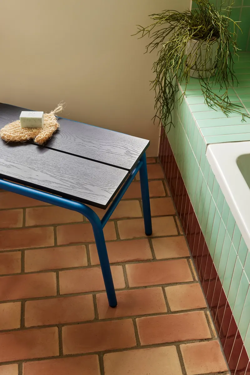 Hübsch Koi Sitzbank in Blau und Dunkelblau, 70 × 43 × H 48 cm, Ansicht 8