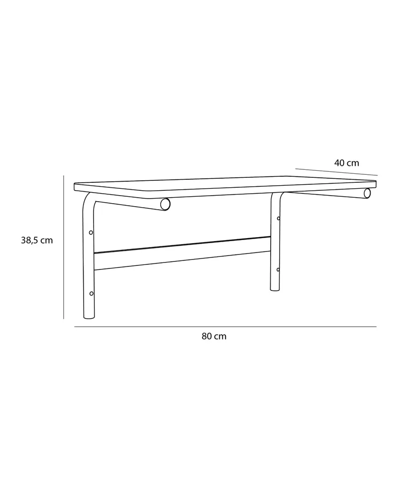 Hübsch Koi Schreibtisch in Grau und Hellgrün, 80 × 40 × H 39 cm, Ansicht 2