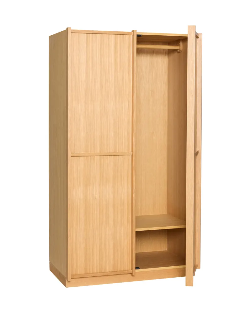 Hübsch Kura Kleiderschrank in Naturfarben, 100 × 55 × H 181 cm, Ansicht 2