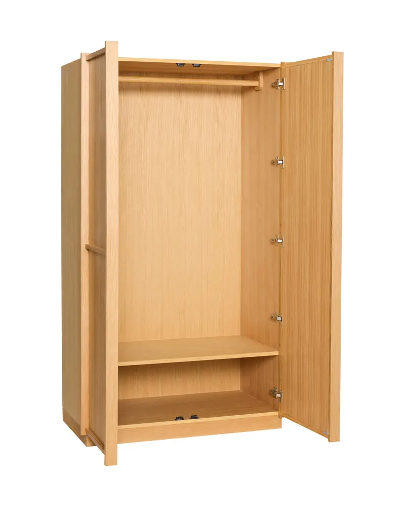 Hübsch Kura Kleiderschrank in Naturfarben, 100 × 55 × H 181 cm, Ansicht 3