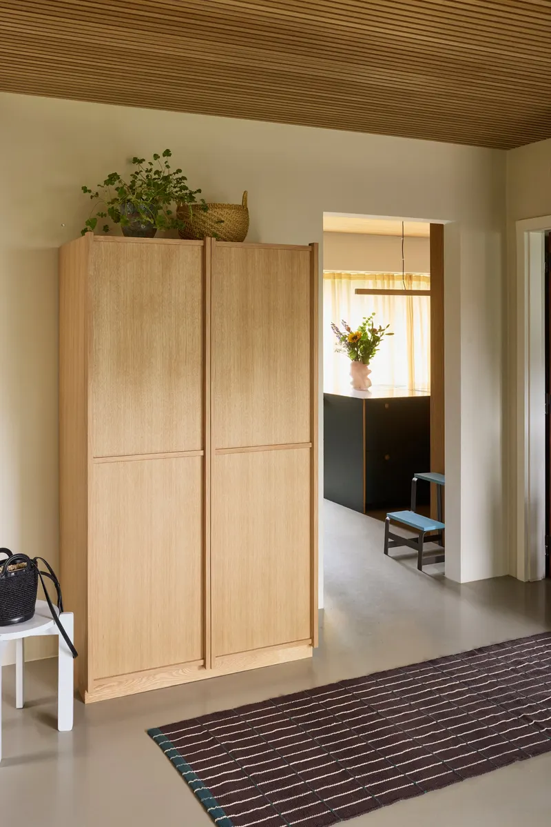 Hübsch Kura Kleiderschrank in Naturfarben, 100 × 55 × H 181 cm, Ansicht 7