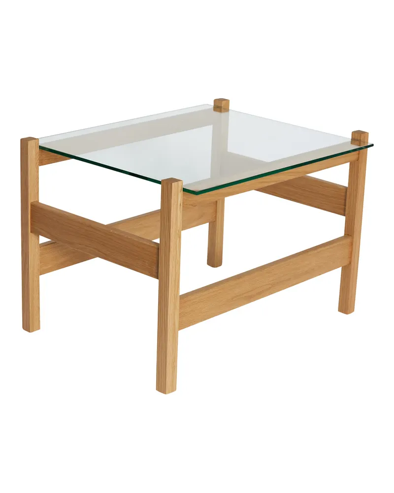 Hübsch Ledge Beistelltisch in Naturfarben, 66 × 52 × H 45 cm, Ansicht 2