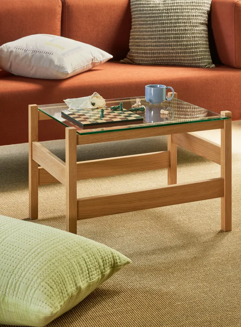 Hübsch Ledge Beistelltisch in Naturfarben, 66 × 52 × H 45 cm, Ansicht 5