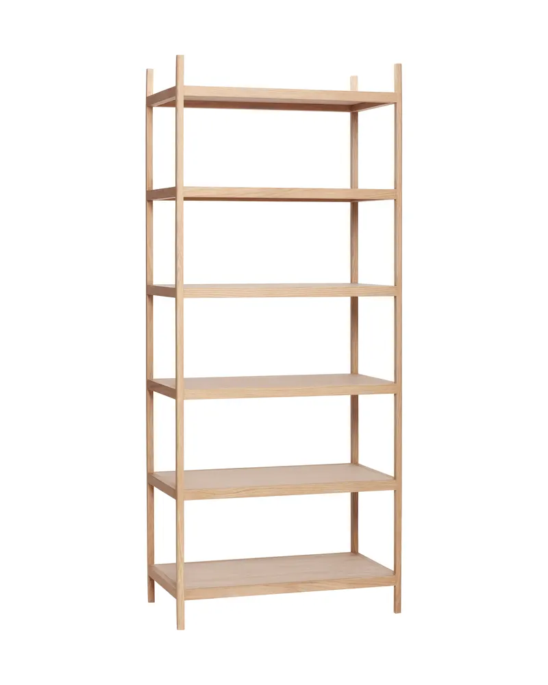 Hübsch Library Regal in Naturfarben, 80 × 45 × H 190 cm, Ansicht 1