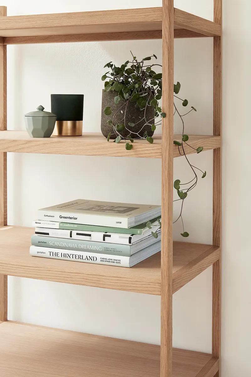 Hübsch Library Regal in Naturfarben, 80 × 45 × H 190 cm, Ansicht 3