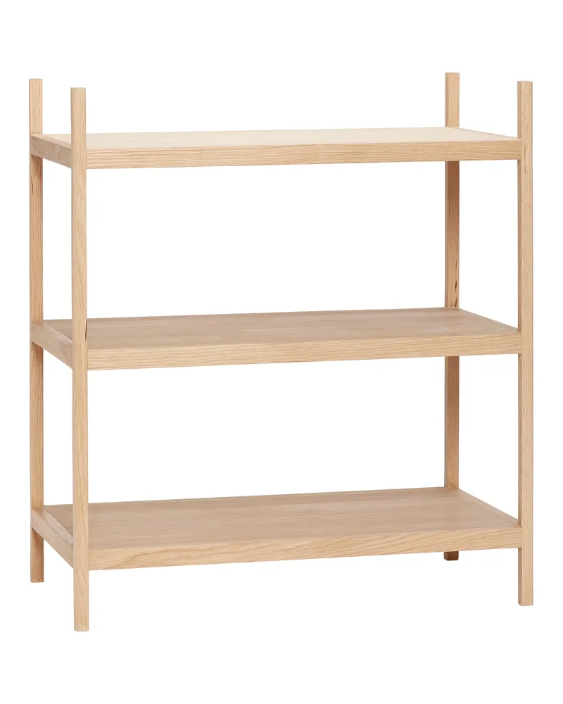 Library Regal mit Eichenfurnier, FSC®-zertifiziert, Naturfarben