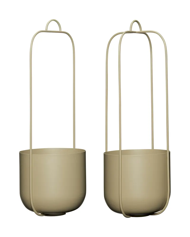 Hübsch Lotus Pflanzgefäßset in Khaki, Ø 16 × H 44 cm, Ansicht 3