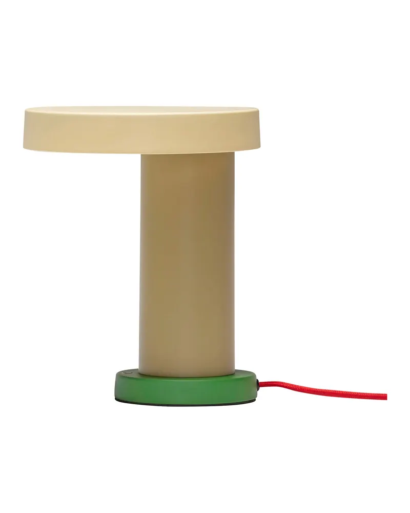 Magic Tischleuchte aus Eisen und Polycarbonat, Grün, Ocker, Sandfarben