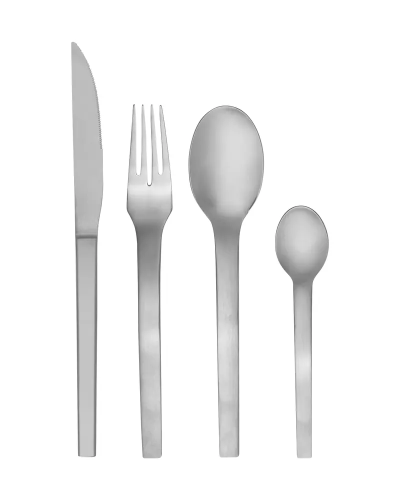 Hübsch Mano Brushed Besteck in Grau, 24 und 21 und 20 und 15 cm, Ansicht 1