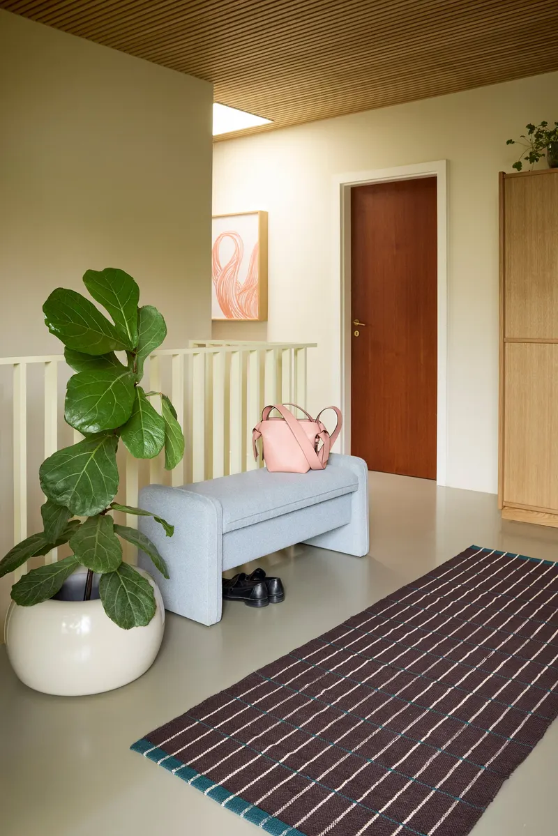 Hübsch Maru Pflanzgefäßset in Beige und Hellgrün, Ø 47 × H 27 cm und Ø 37 × H 21 cm, Ansicht 3