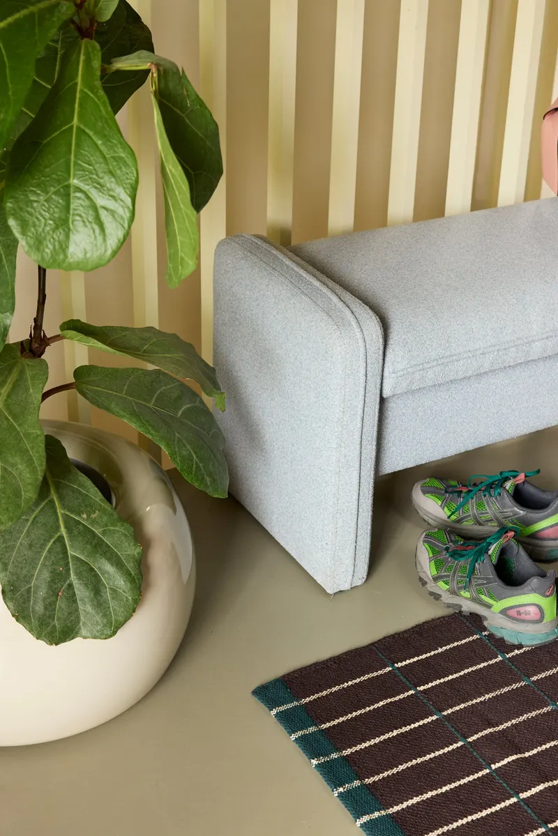 Hübsch Maru Pflanzgefäßset in Beige und Hellgrün, Ø 47 × H 27 cm und Ø 37 × H 21 cm, Ansicht 4