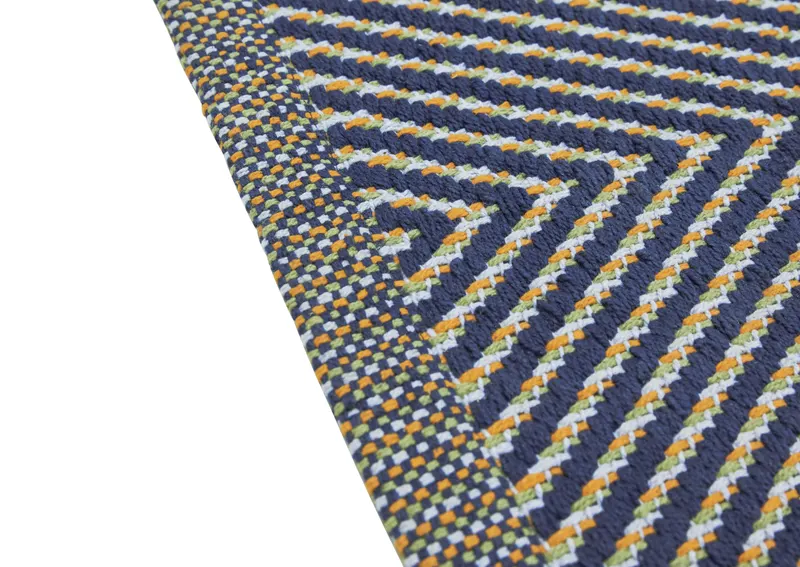 Hübsch Mellow Teppichläufer in Blau, Orange, Hellgrün und Hellblau, Länge 200 cm / Breite 80 cm / Höhe 1 cm, Ansicht 2
