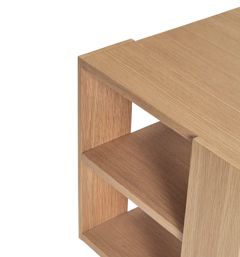 Hübsch Merge Beistelltisch in Naturfarben, 37 × 37 × H 38 cm, Ansicht 2