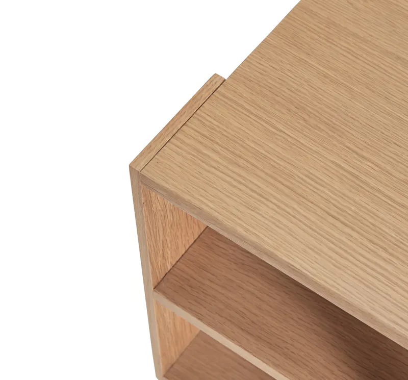 Hübsch Merge Beistelltisch in Naturfarben, 37 × 37 × H 38 cm, Ansicht 3