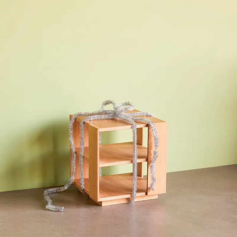 Hübsch Merge Beistelltisch in Naturfarben, 37 × 37 × H 38 cm, Ansicht 8