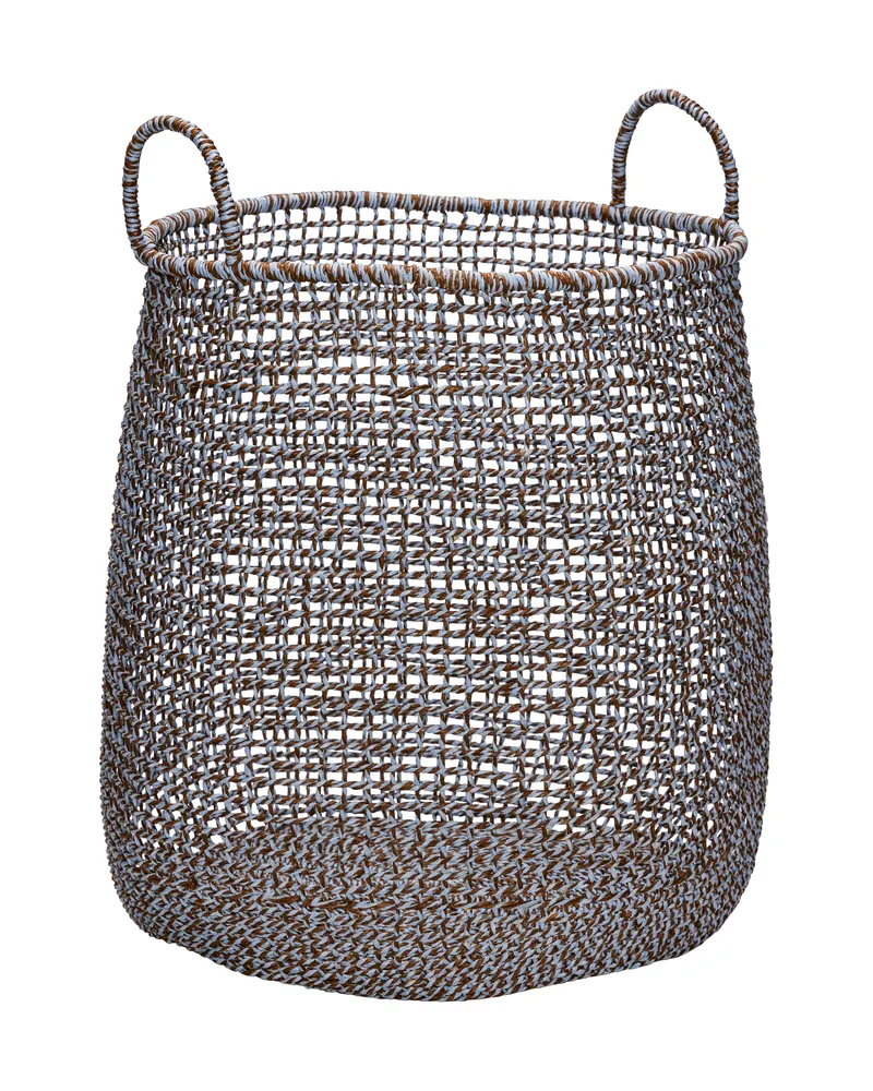 Hübsch Mist Korbset in Blau und Braun, Ø 35 × H 44 und Ø 43 × H 50 cm, Ansicht 2