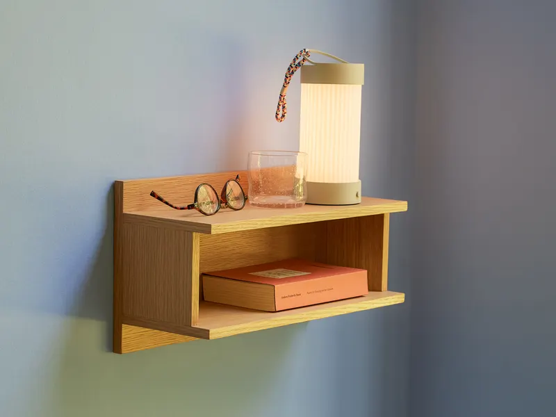 Hübsch Misty Regal in Naturfarben, 40 × 16 × H 22 cm, Ansicht 5