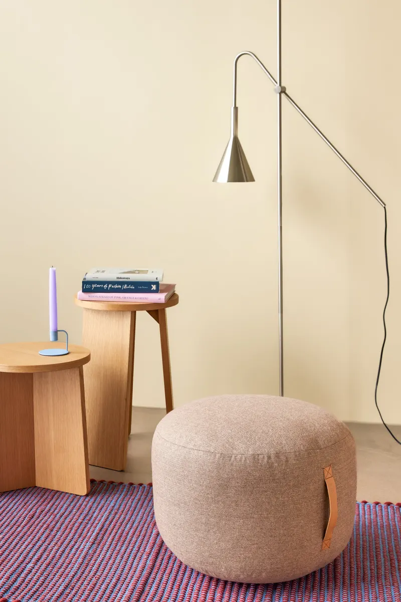 Hübsch Split Hocker in Naturfarben, Ø 35 × H 42 cm, Ansicht 3