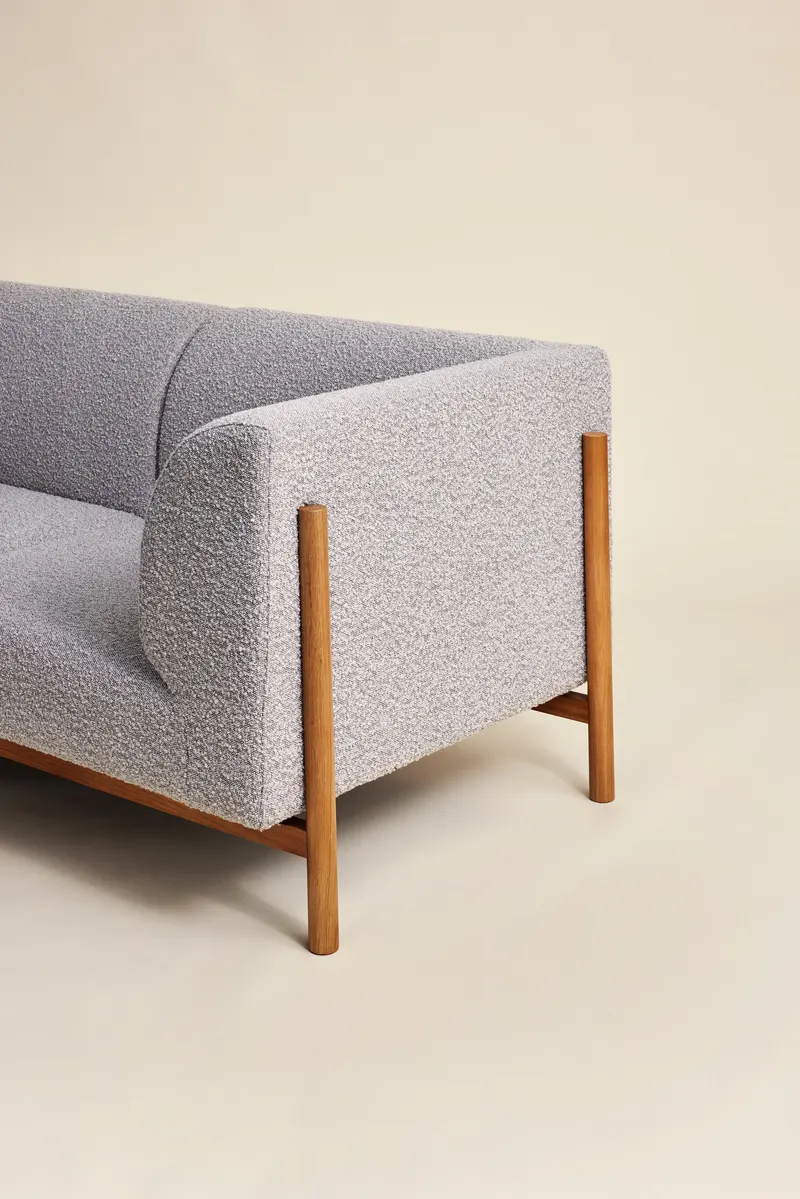 Hübsch Moment Sofa in Grau, 257 × 89 × H 80 cm, Ansicht 12