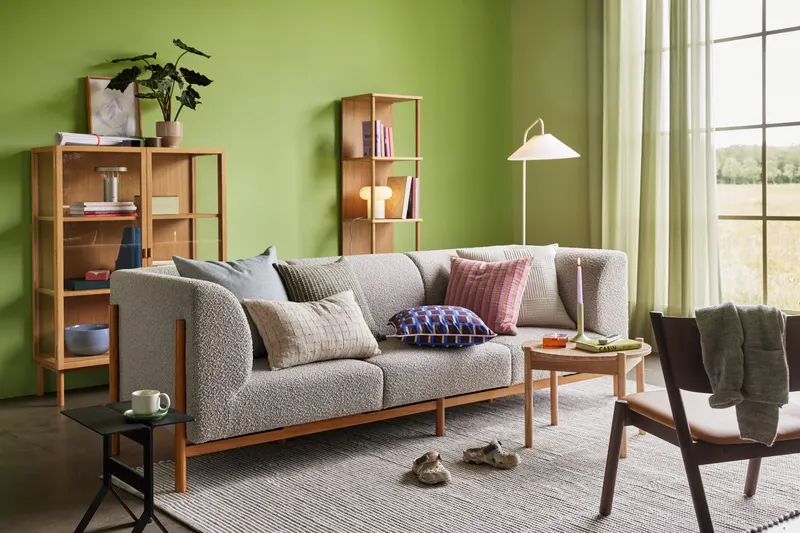 Hübsch Moment Sofa in Grau, 257 × 89 × H 80 cm, Ansicht 15