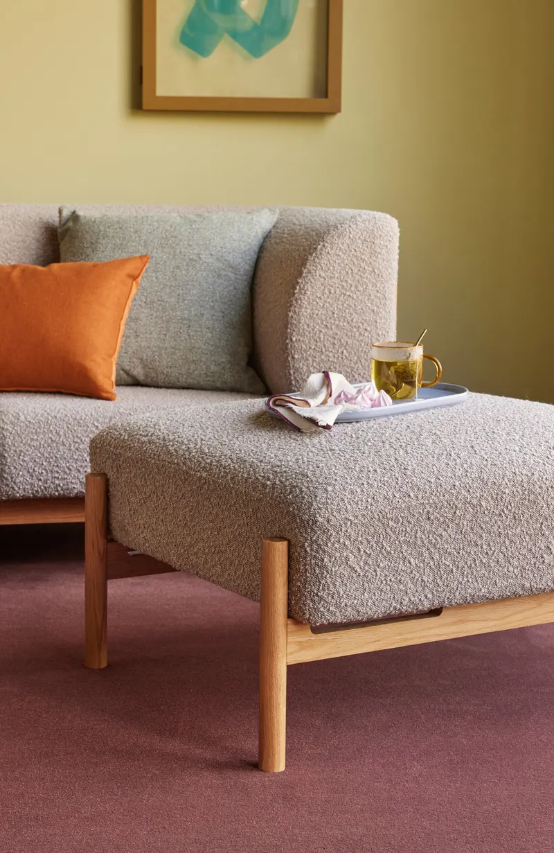 Hübsch Moment Sofa in Grau, 257 × 89 × H 80 cm, Ansicht 6