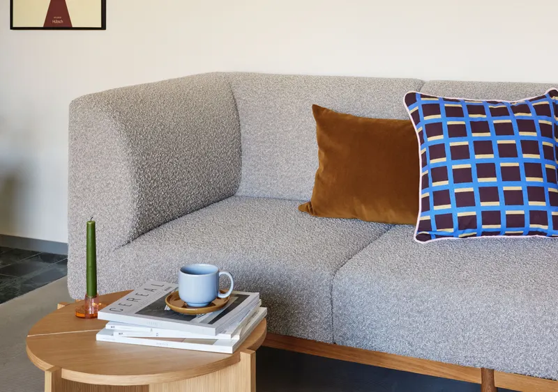 Hübsch Moment Sofa in Grau, 257 × 89 × H 80 cm, Ansicht 8