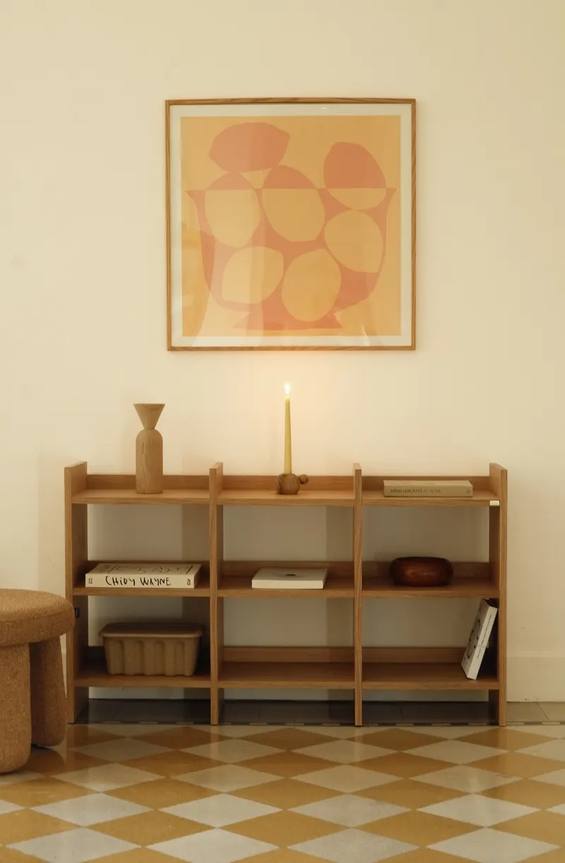 Hübsch Momentum Sideboard in Naturfarben, 120 × 31 × H 70 cm, Ansicht 15