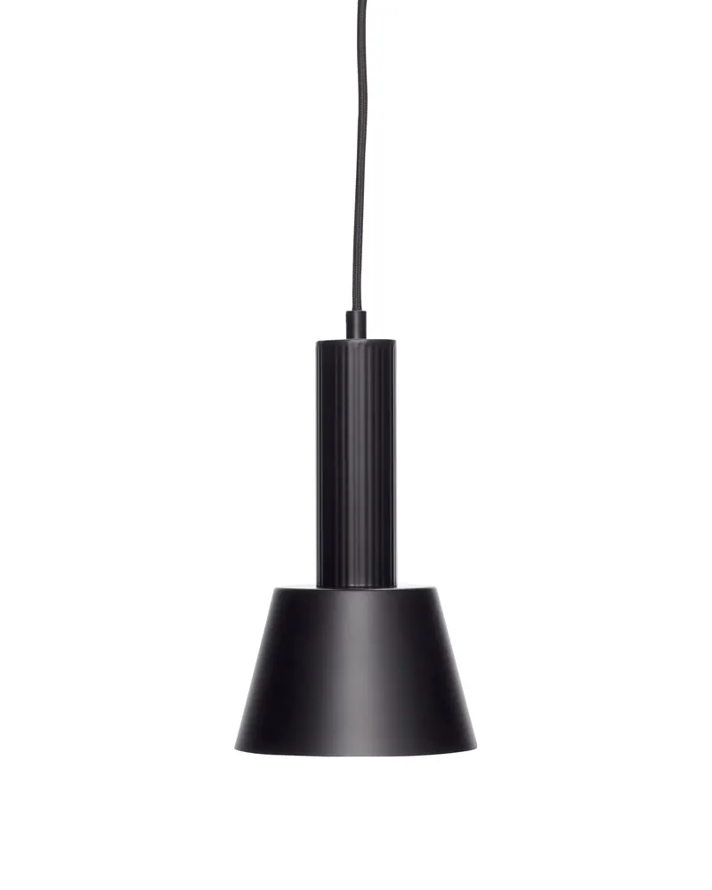 Mono Pendelleuchte aus Eisen, Schwarz