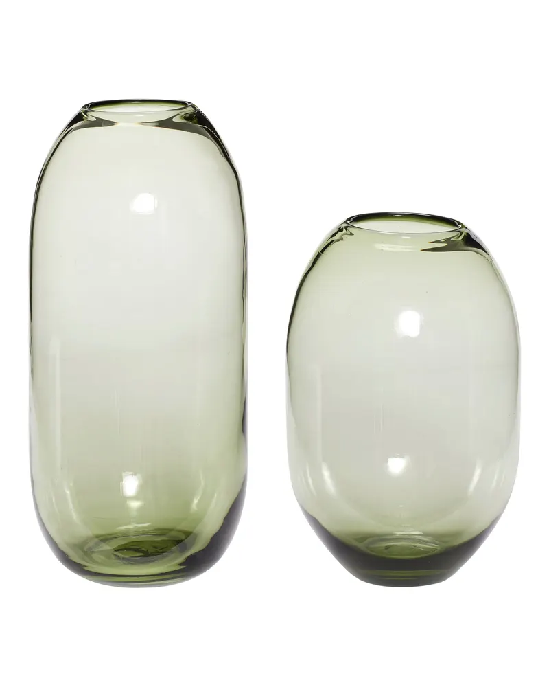 Moss Vasenset aus Glas in Grün (2er-Set)