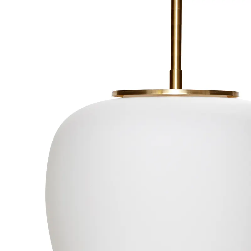 Hübsch Muse Pendelleuchte in Messingfarben und Weiß, Ø 25 × H 36 cm, Ansicht 3