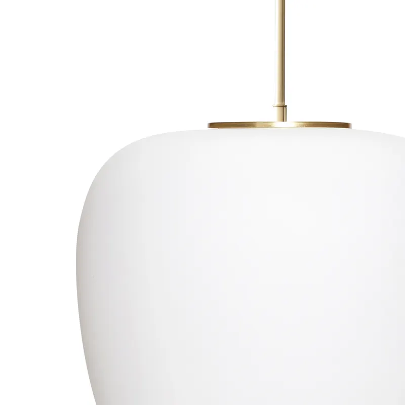 Hübsch Muse Pendelleuchte in Messingfarben und Weiß, Ø 40 × H 40 cm, Ansicht 3