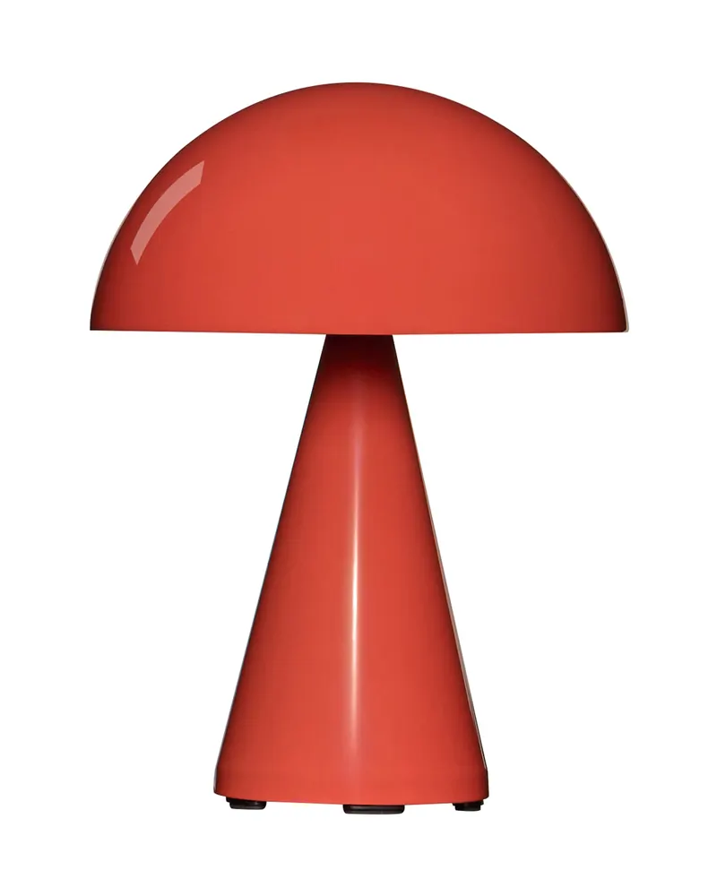 Hübsch Mush Akku-Tischleuchte in Leuchtend Rot, Ø 15 × H 20 cm, Ansicht 1