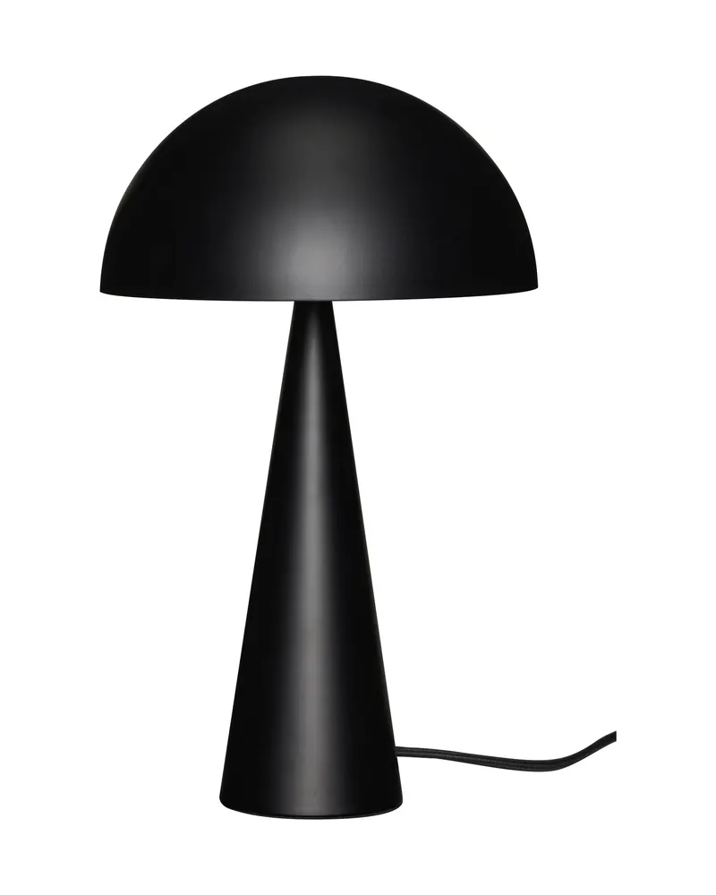 Hübsch Mush Tall Tischleuchte in Matt Schwarz, Ø 30 cm / Höhe 50 cm